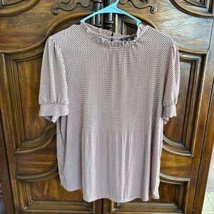 Adrianna Papell polka dot blouse top